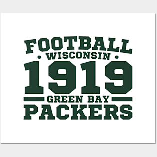 Football Wisconsin 1919 Green Bay Packers Posters and Art